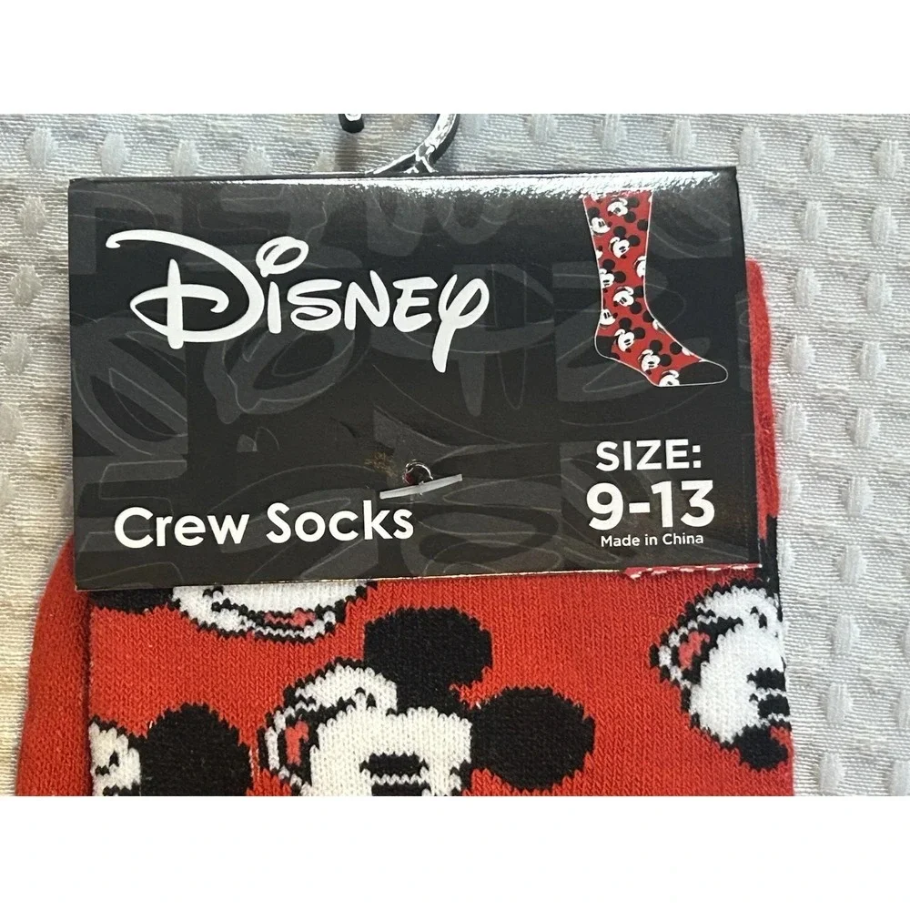 Disney - NEW - Mickey Mouse - Crew Socks (Set Of 2) + Tote - Unisex (Men/Women)